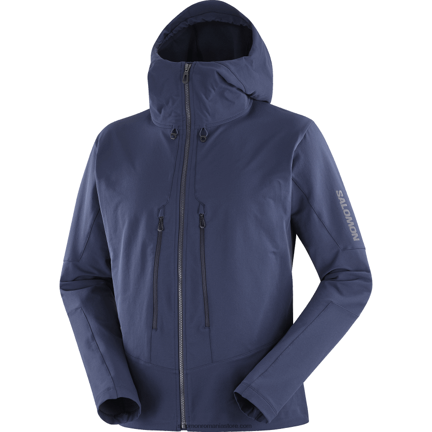 Salomon iris bleumarin jachetă pentru bărbați cu fermoar integral - softshell outpeak 6D8X2J1107
