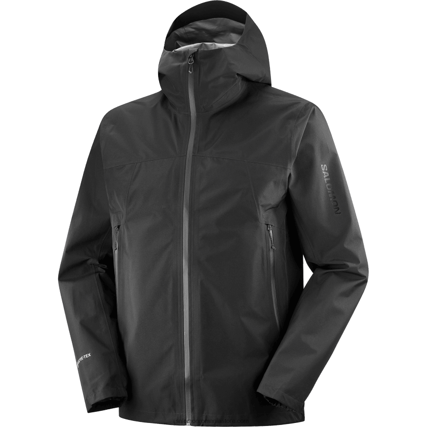 Salomon negru adânc geaca shell barbati - outline gore-tex 2.5l 6D8X2J1106