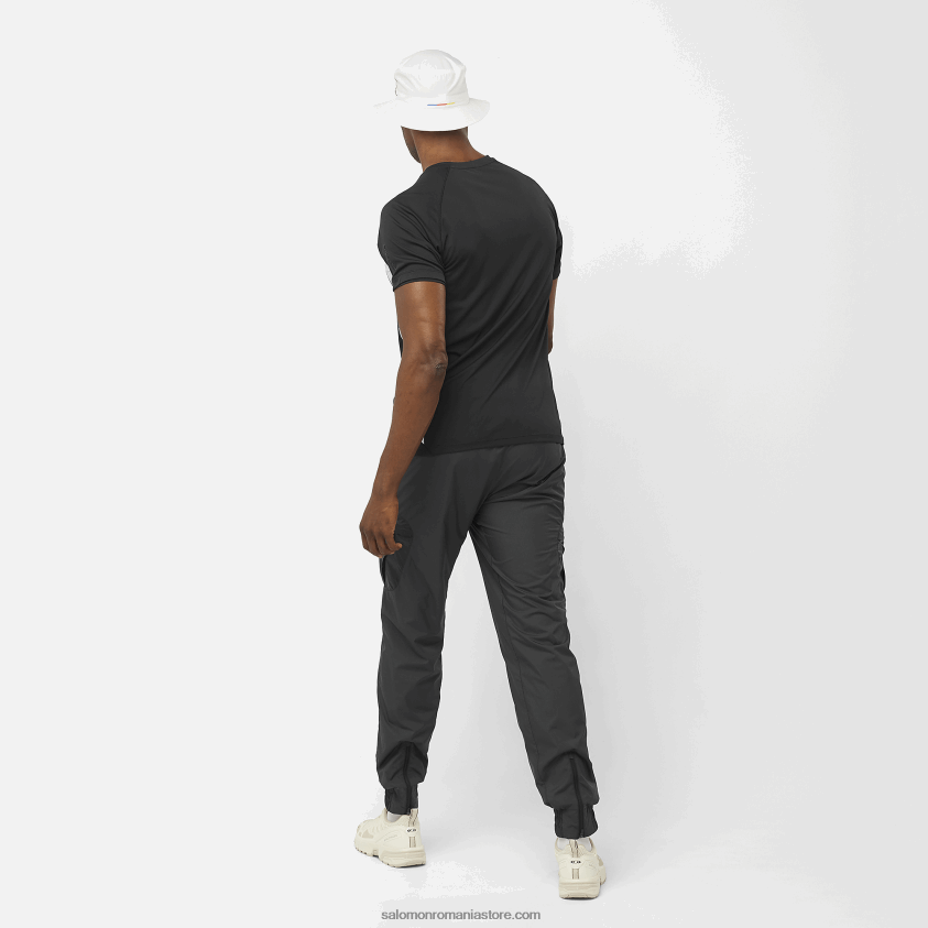 Salomon alb/negru profund tricou bărbați cu mânecă scurtă - equipe 6D8X2J243