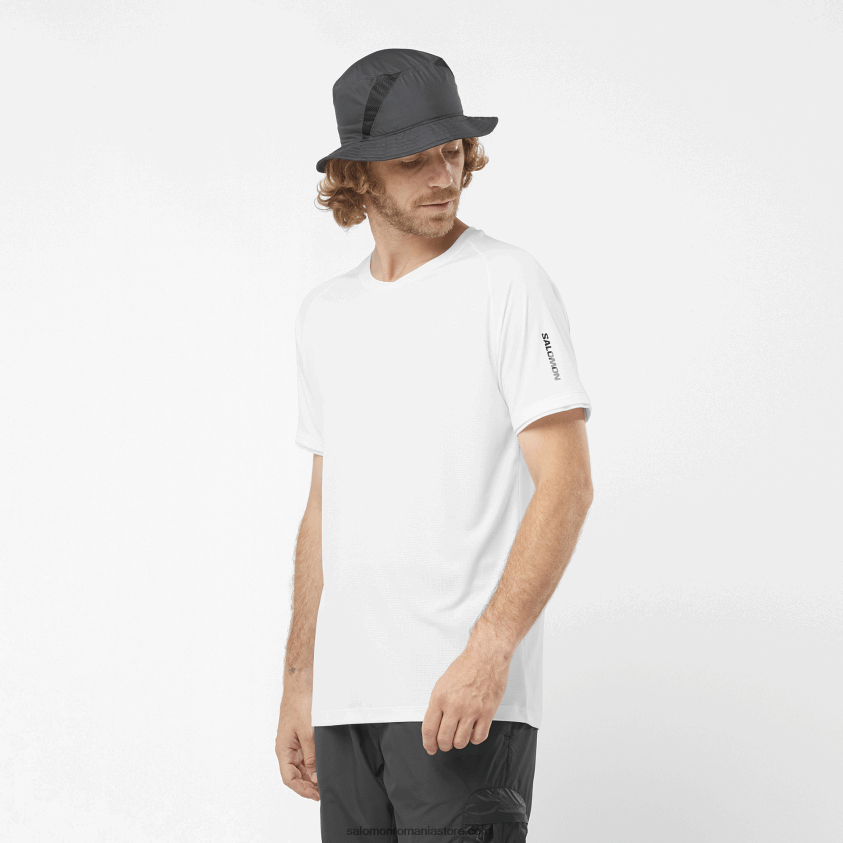 Salomon alb tricou bărbați cu mânecă scurtă - logo equipe 6D8X2J1196