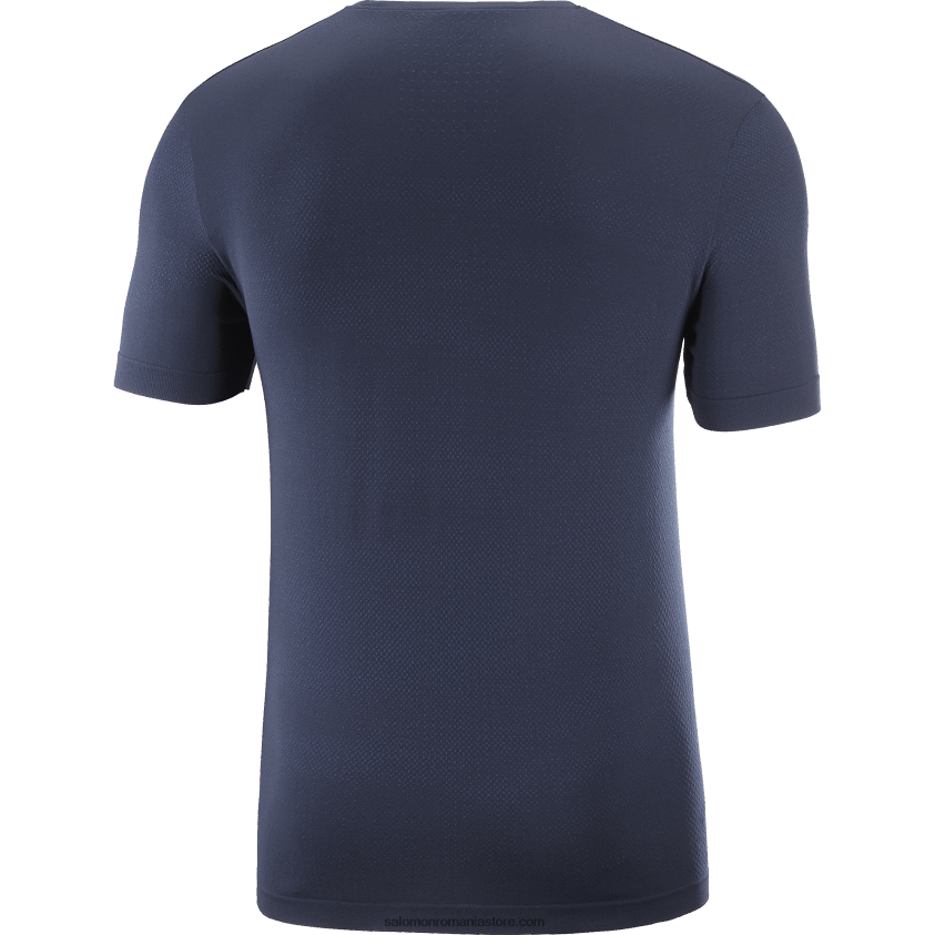 Salomon iris bleumarin/cer de noapte tricou pentru bărbați cu mânecă scurtă - esențial fără cusături 6D8X2J244