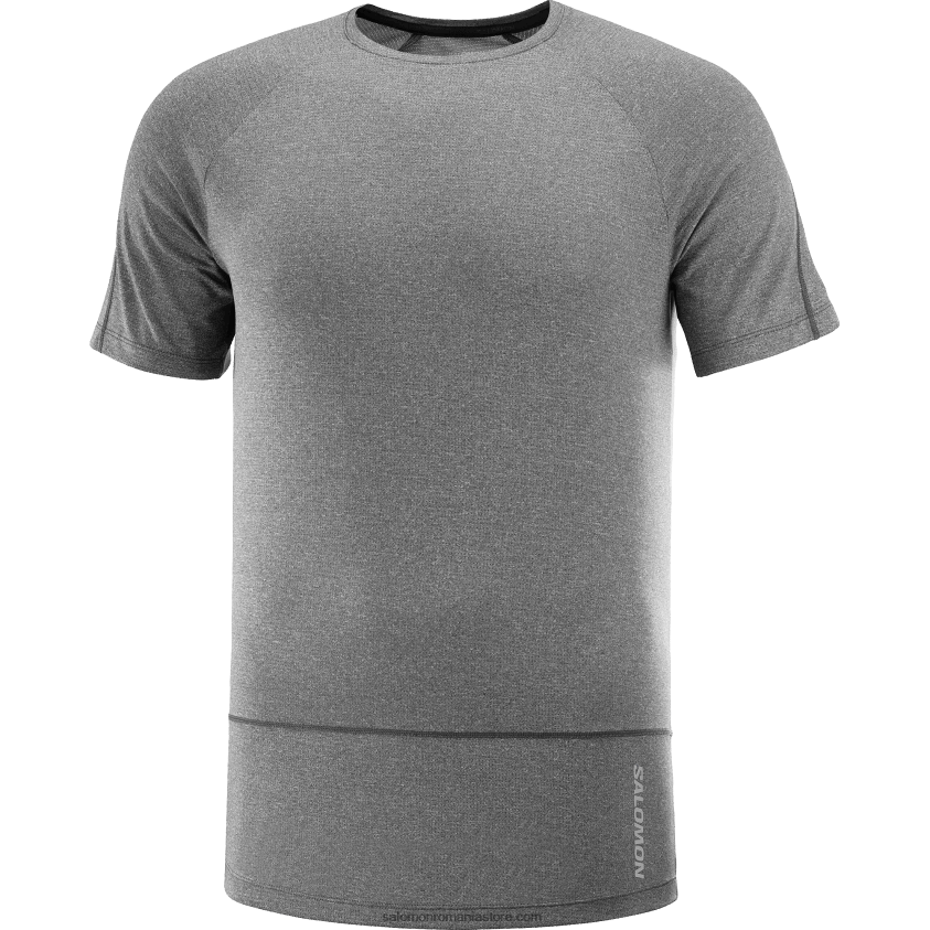 Salomon negru profund/caduc tricou bărbați cu mânecă scurtă - cross run 6D8X2J232