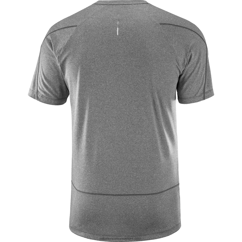 Salomon negru profund/caduc tricou bărbați cu mânecă scurtă - cross run 6D8X2J232