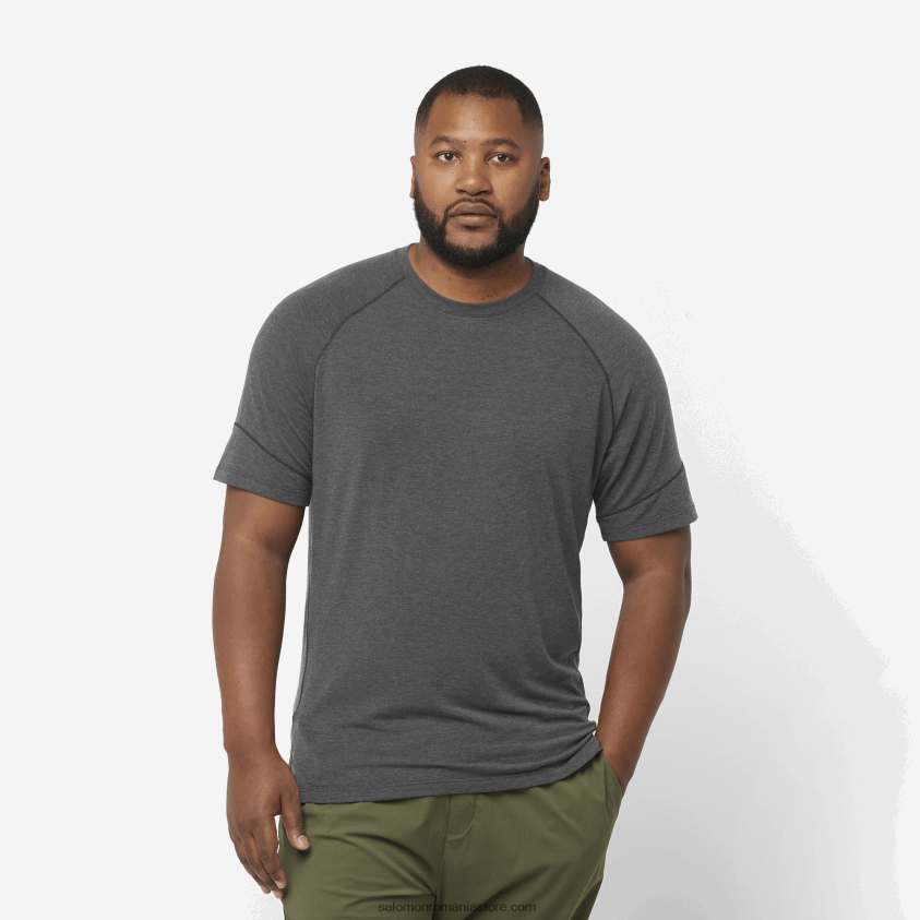 Salomon negru profund/caduc tricou bărbați cu mânecă scurtă - runlife 6D8X2J1200