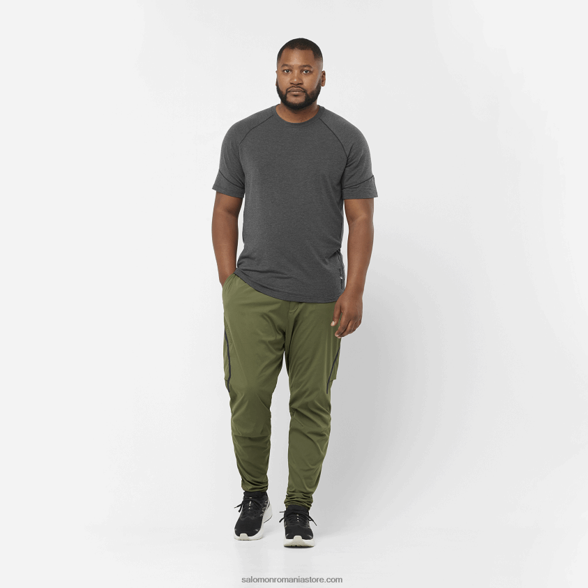 Salomon negru profund/caduc tricou bărbați cu mânecă scurtă - runlife 6D8X2J1200