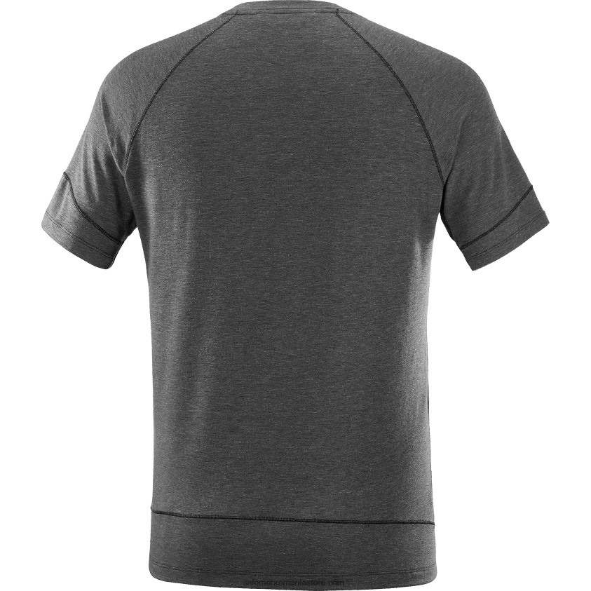 Salomon negru profund/caduc tricou bărbați cu mânecă scurtă - runlife 6D8X2J1200