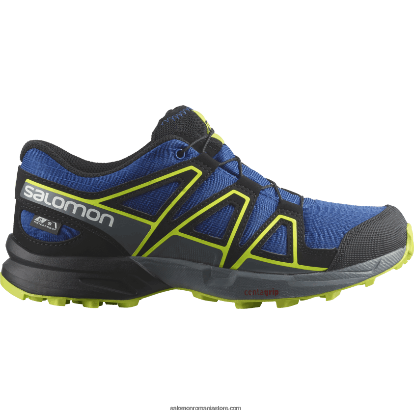 Salomon albastru nautic/negru/ var acid junior - pantofi copii - speedcross clima waterproof 6D8X2J1344