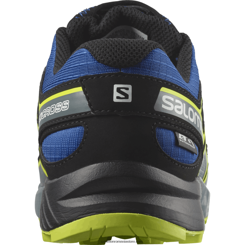 Salomon albastru nautic/negru/ var acid junior - pantofi copii - speedcross clima waterproof 6D8X2J1344