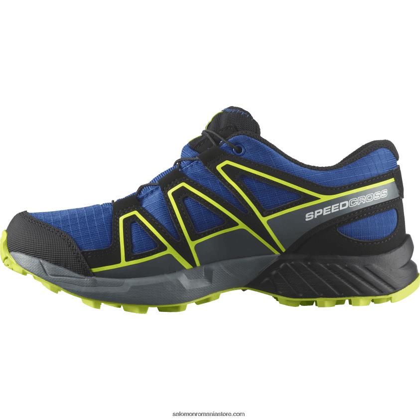 Salomon albastru nautic/negru/ var acid junior - pantofi copii - speedcross clima waterproof 6D8X2J1344
