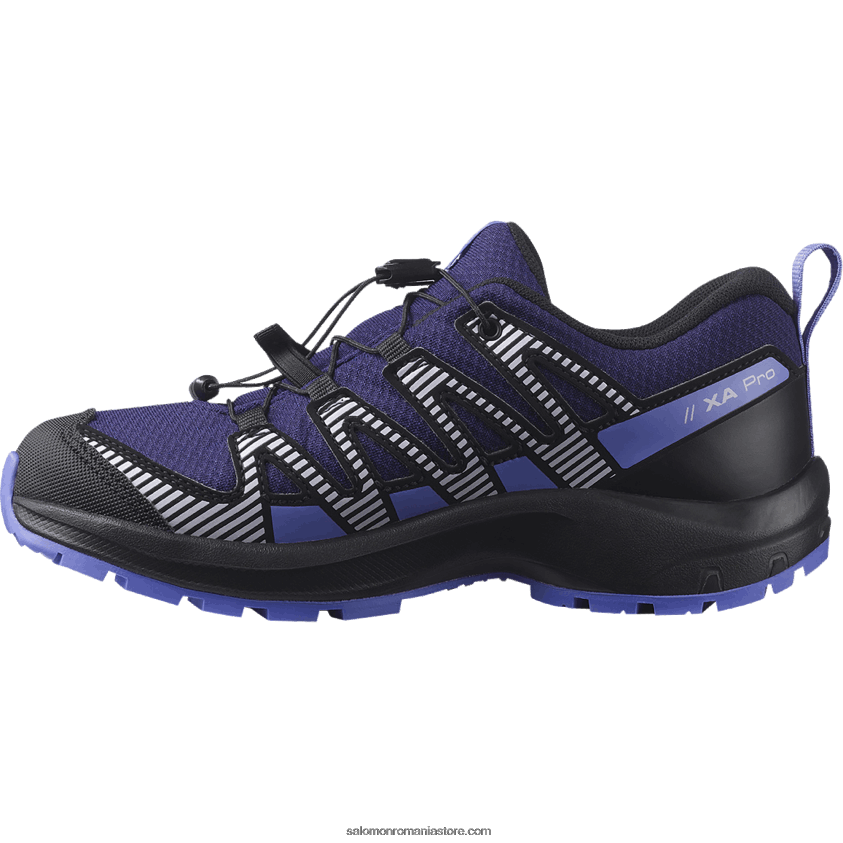 Salomon aură astrală/negru/violet erica junior - pantofi copii - xa pro v8 clima waterproof 6D8X2J1359