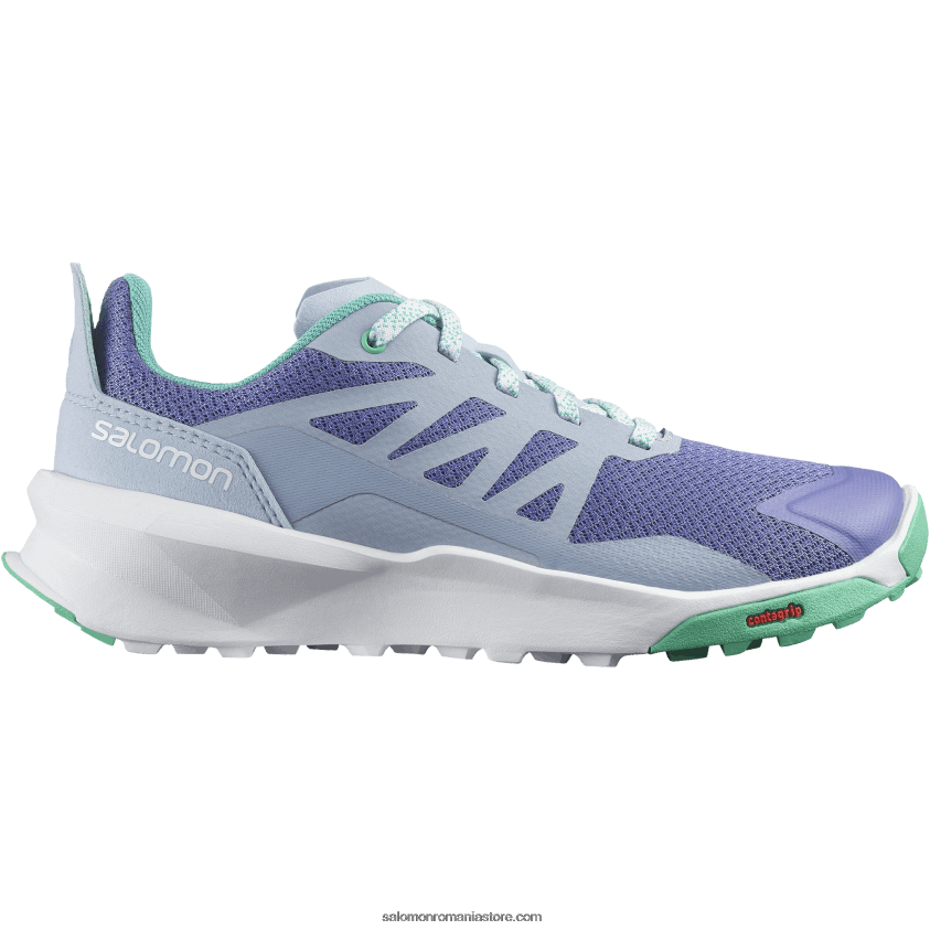 Salomon catifea dimineata/zen albastru/frunza de menta junior - pantofi copii - patrula 6D8X2J1348