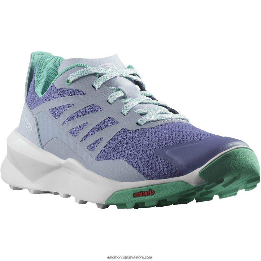 Salomon catifea dimineata/zen albastru/frunza de menta junior - pantofi copii - patrula 6D8X2J1348