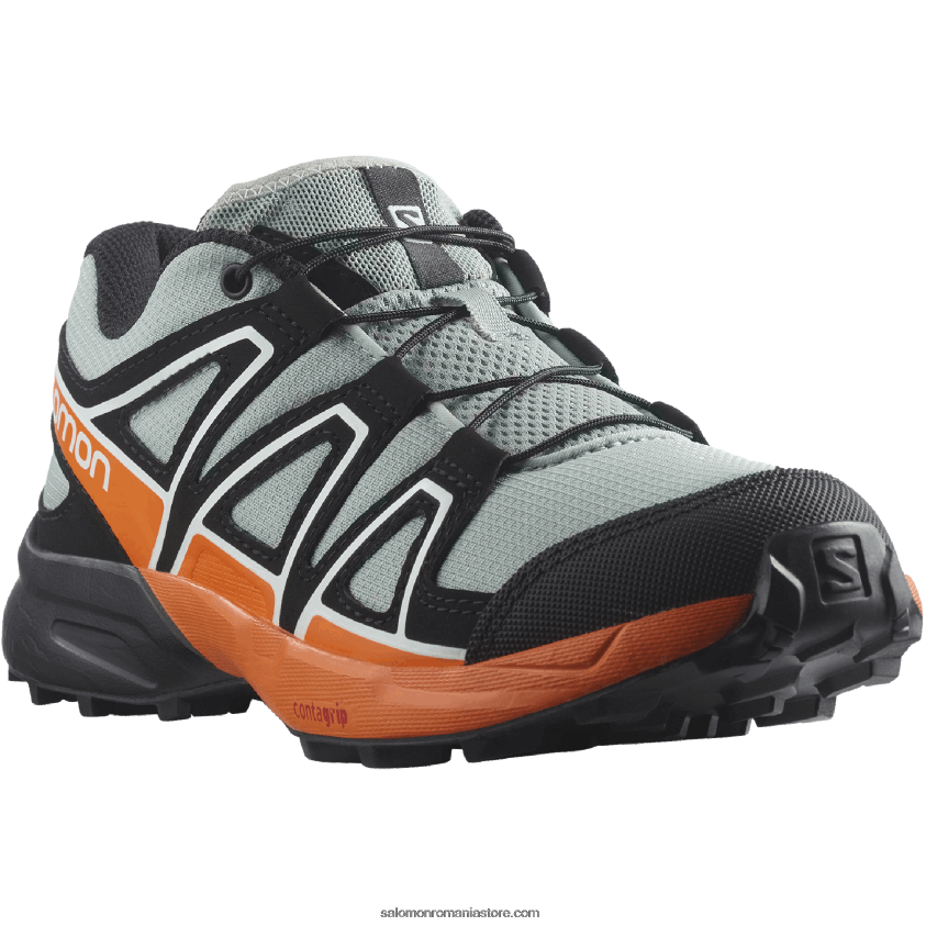 Salomon fier forjat/negru/portocaliu vibrant junior - pantofi copii - speedcross 6D8X2J1352