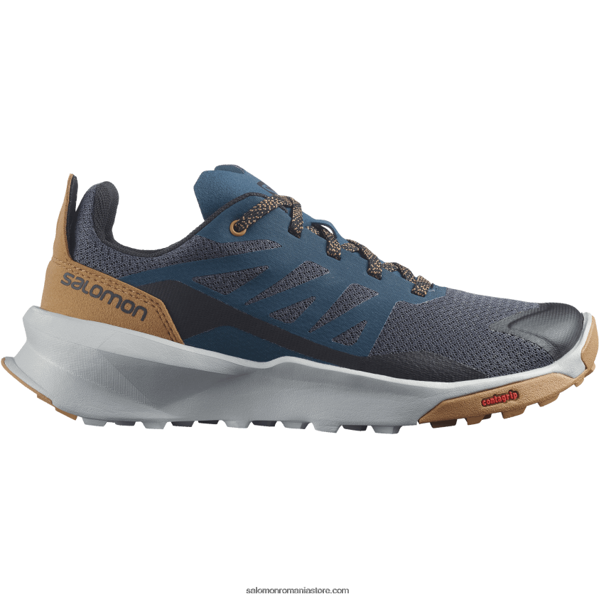 Salomon magnet/albastru perlat/maro tutun junior - pantofi copii - patrula 6D8X2J1347