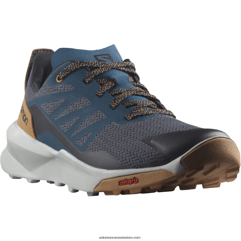 Salomon magnet/albastru perlat/maro tutun junior - pantofi copii - patrula 6D8X2J1347