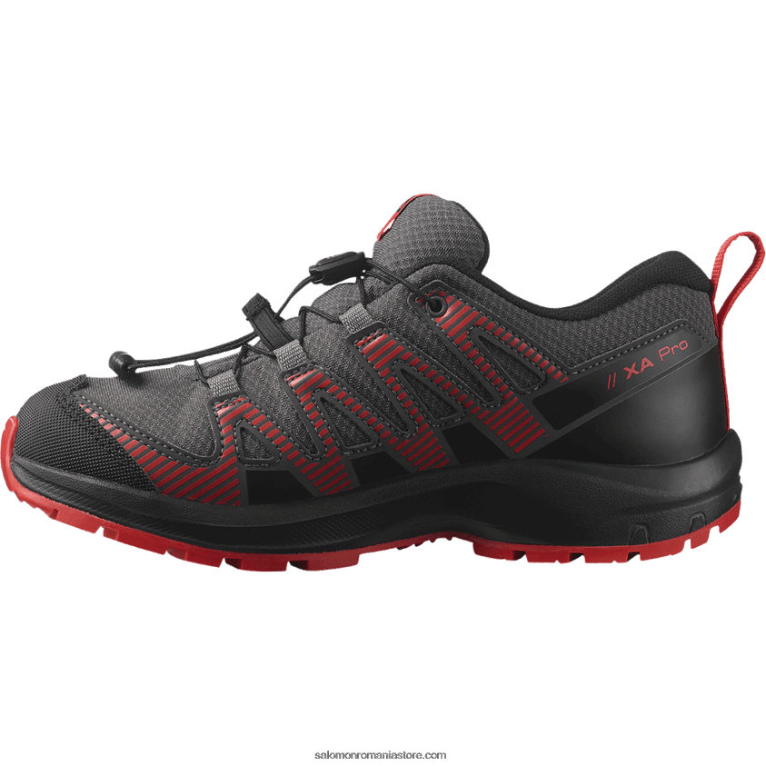 Salomon magnet/negru/rosu mac junior - pantofi copii - xa pro v8 clima waterproof 6D8X2J1361