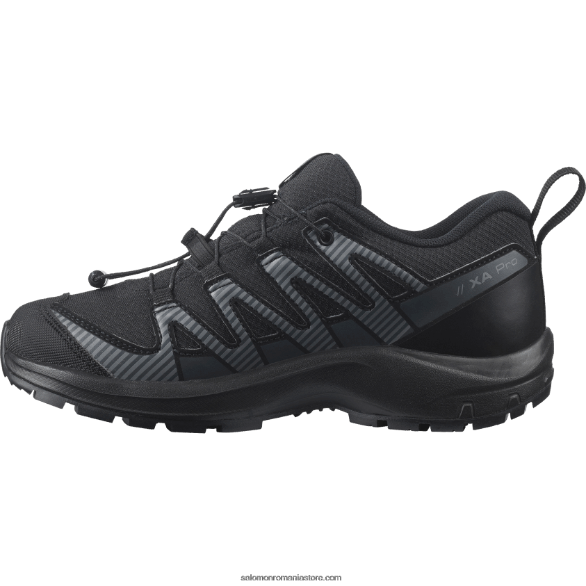 Salomon negru/abanos junior - pantofi copii - xa pro v8 clima waterproof 6D8X2J1360