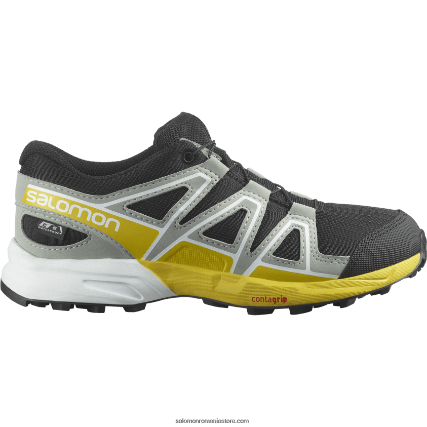 Salomon negru/fier forjat/lamaie junior - pantofi copii - speedcross clima waterproof 6D8X2J1343