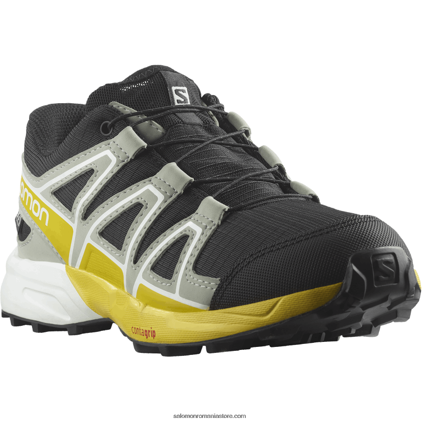 Salomon negru/fier forjat/lamaie junior - pantofi copii - speedcross clima waterproof 6D8X2J1343