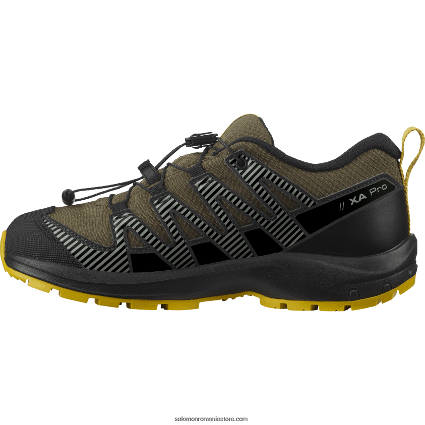 Salomon noapte de măsline/negru/sulf junior - pantofi copii - xa pro v8 clima waterproof 6D8X2J1362