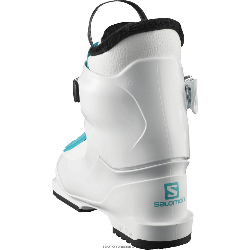 Salomon alb/albastru scuba junior - ghete pe piste pentru copii - t1 girly 6D8X2J1426