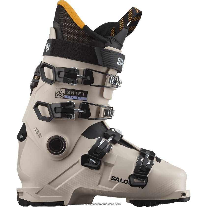 Salomon zi ploioasă/neagră/energie solară junior - ghete all-mountain copii - shift pro 80t la 6D8X2J1372