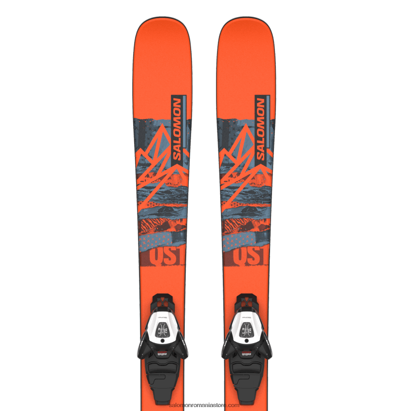 Salomon flacără/copen albastru/negru junior - pachet schi freestyle pentru copii - qst spark m (și l6) 6D8X2J1365