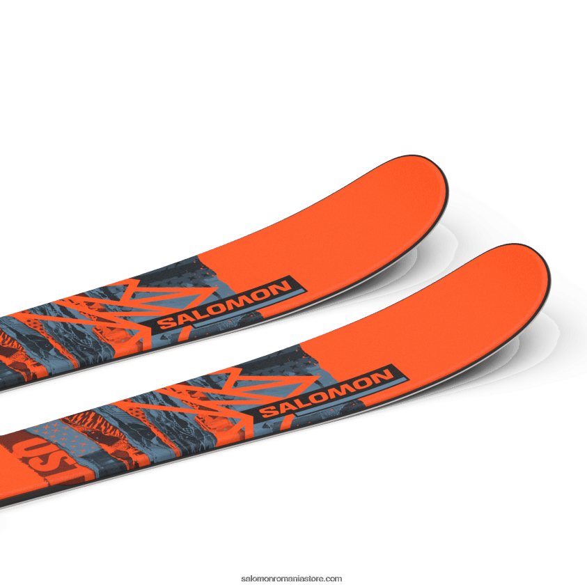 Salomon flacără/copen albastru/negru junior - pachet schi freestyle pentru copii - qst spark s (și c5) 6D8X2J1368
