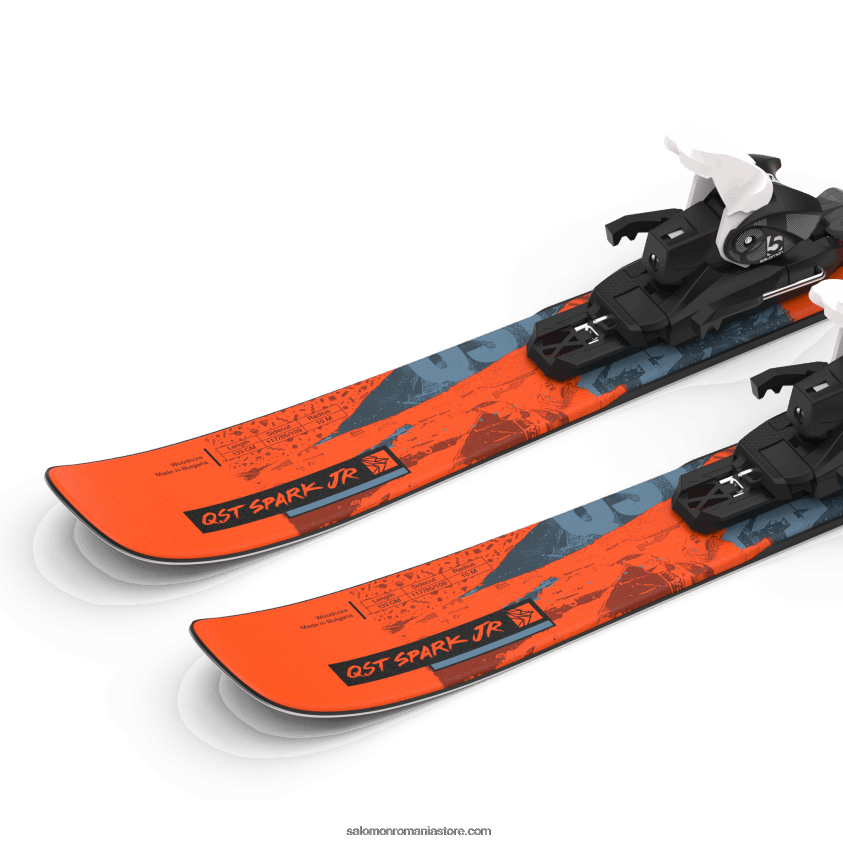 Salomon flacără/copen albastru/negru junior - pachet schi freestyle pentru copii - qst spark s (și c5) 6D8X2J1368
