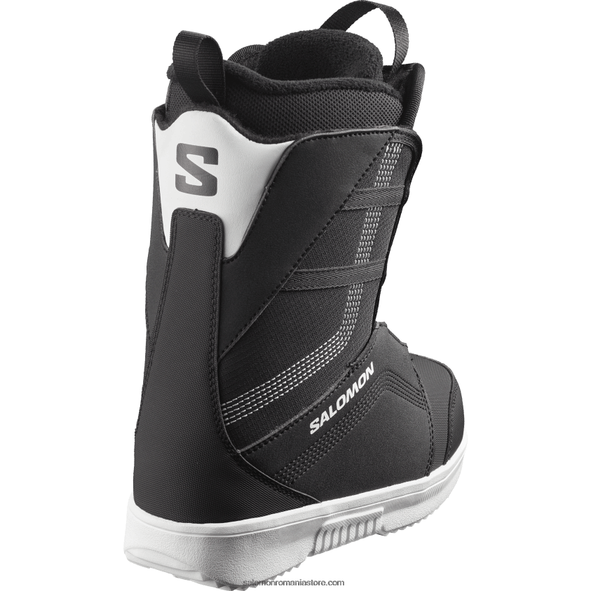 Salomon alb negru junior - ghete snowboard copii - project boa 6D8X2J1404