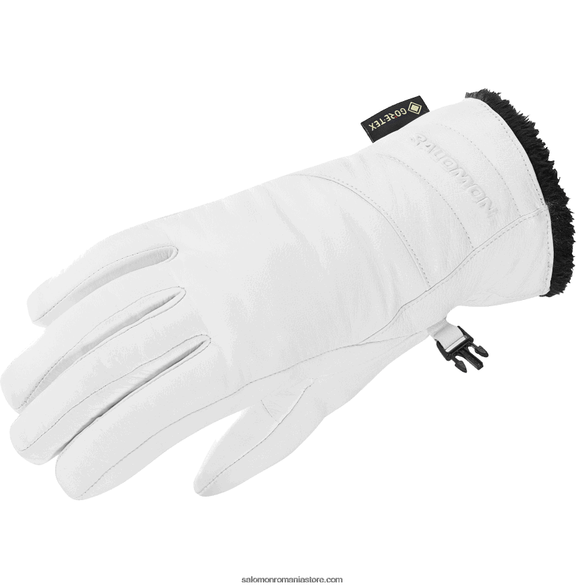 Salomon alb manusi de dama - gore-tex nativ 6D8X2J989