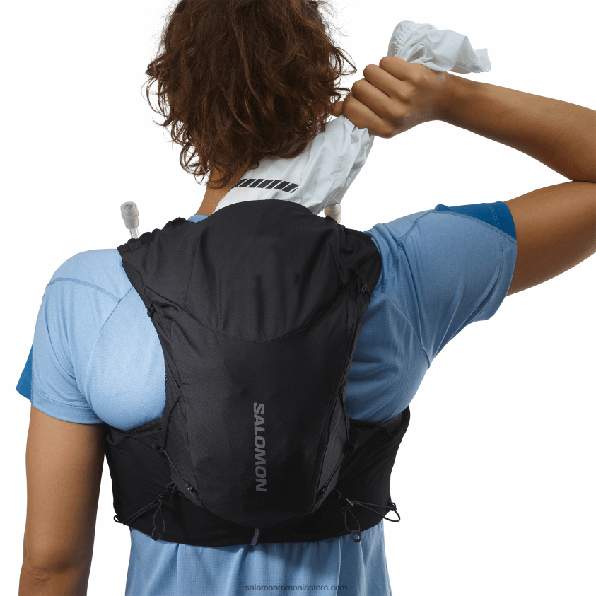 Salomon negru/abanos vestă de alergare pentru femei cu baloane incluse - piele adv 12 6D8X2J967