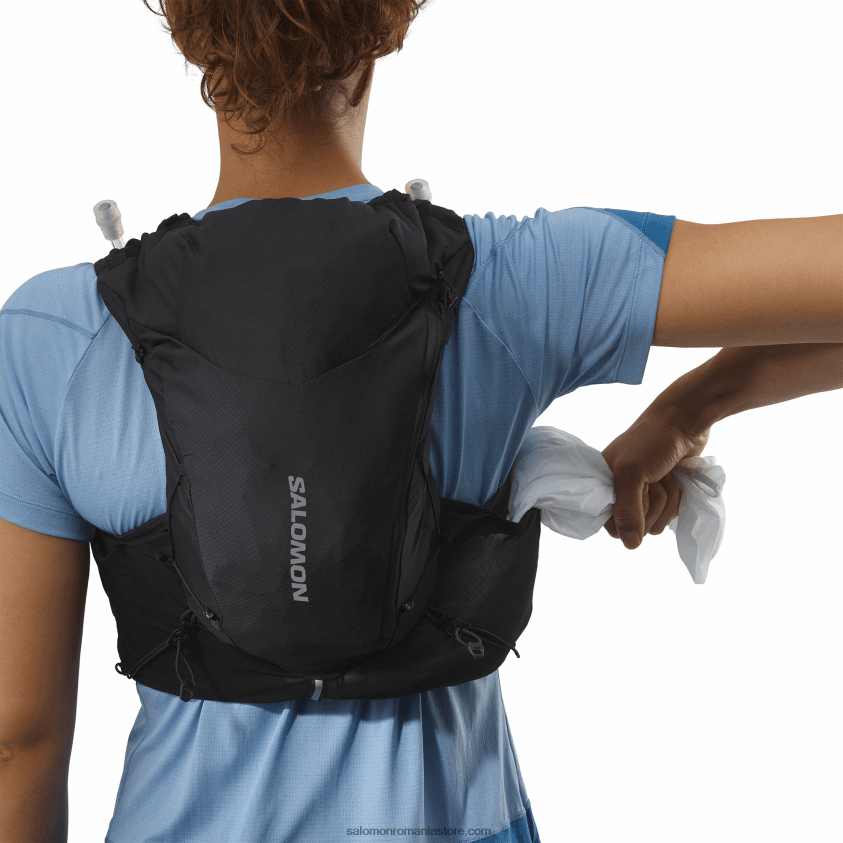 Salomon negru/abanos vestă de alergare pentru femei cu baloane incluse - piele adv 12 6D8X2J967