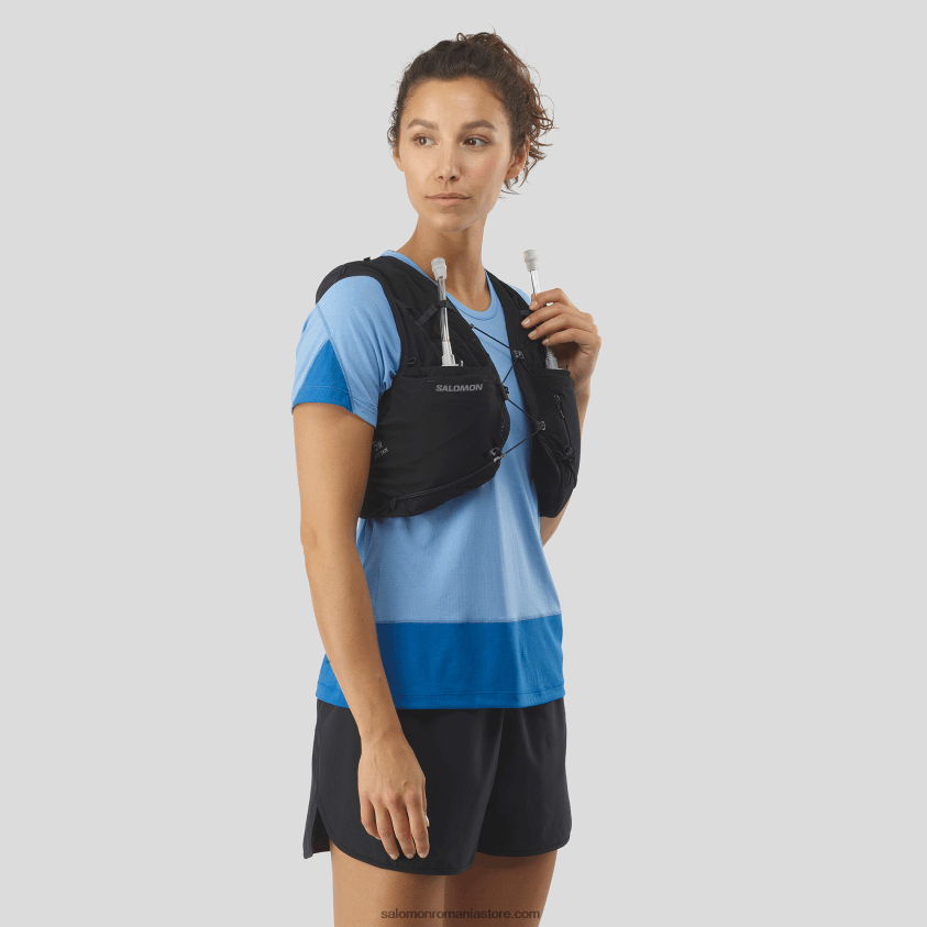 Salomon negru/abanos vestă de alergare pentru femei cu baloane incluse - piele adv 5 6D8X2J972