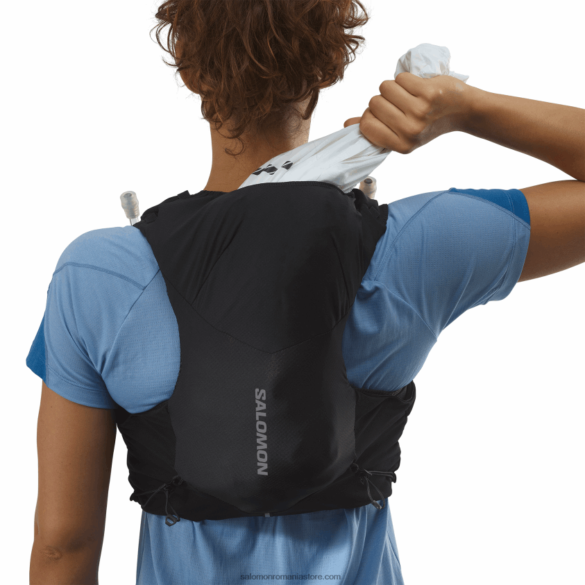 Salomon negru/abanos vestă de alergare pentru femei cu baloane incluse - piele adv 5 6D8X2J972
