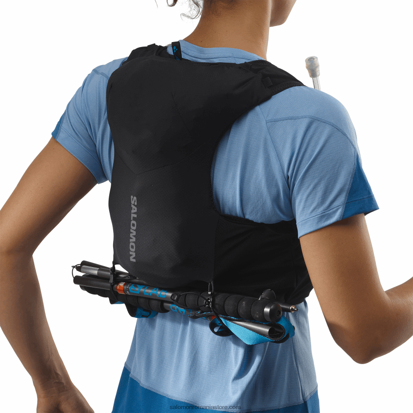 Salomon negru/abanos vestă de alergare pentru femei cu baloane incluse - piele adv 5 6D8X2J972