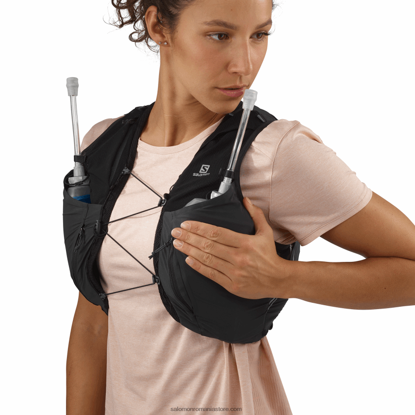 Salomon negru/abanos vestă de alergare pentru femei cu baloane incluse - sense pro 10 6D8X2J979