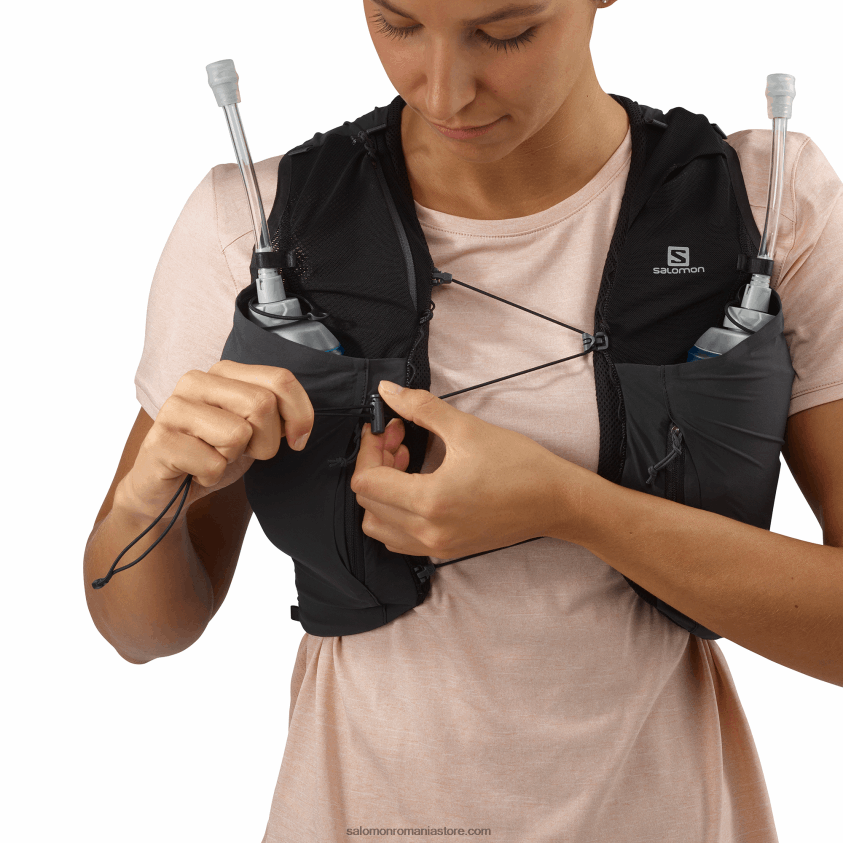 Salomon negru/abanos vestă de alergare pentru femei cu baloane incluse - sense pro 10 6D8X2J979