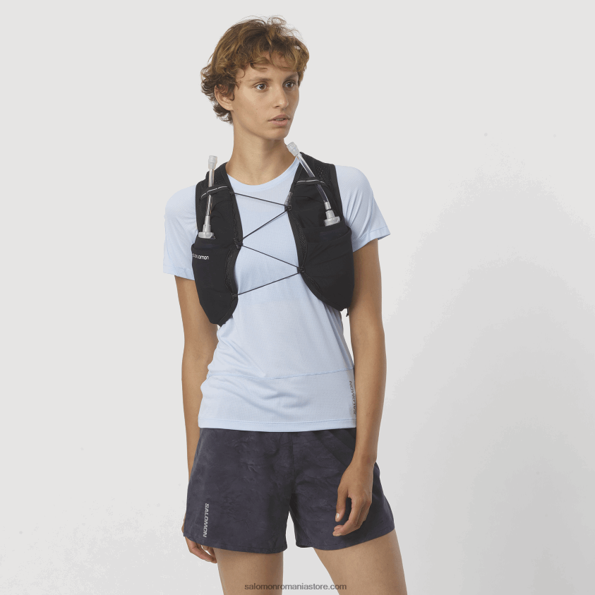 Salomon negru vestă de alergare pentru femei cu baloane incluse - piele activă 8 6D8X2J983