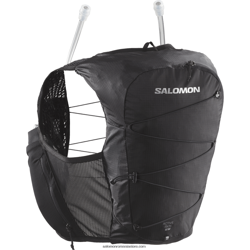 Salomon negru vestă de alergare pentru femei cu baloane incluse - piele activă 8 6D8X2J983