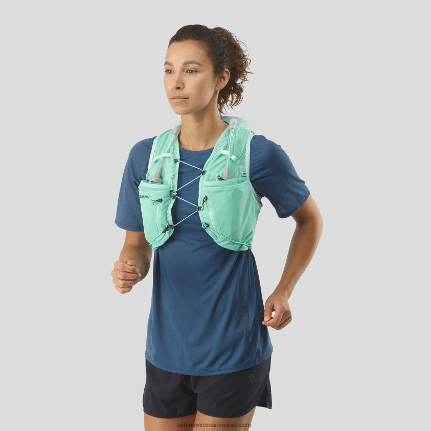 Salomon sticla de plaja/abanos/albastru piscina vestă de alergare pentru femei cu baloane incluse - piele adv 12 6D8X2J965