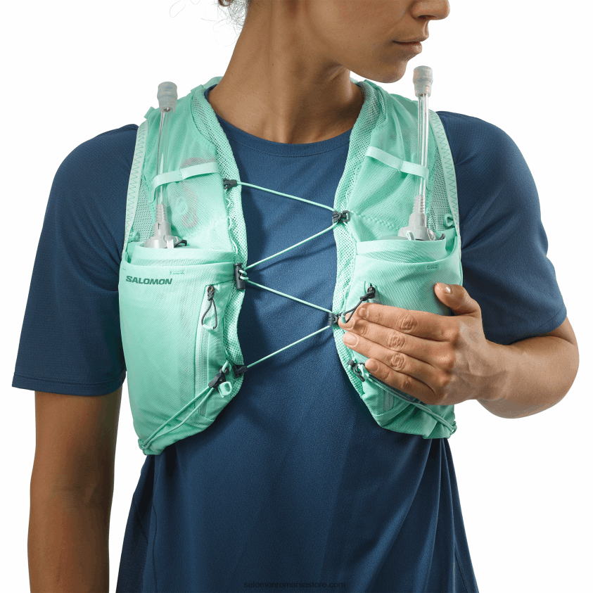 Salomon sticla de plaja/abanos/albastru piscina vestă de alergare pentru femei cu baloane incluse - piele adv 12 6D8X2J965
