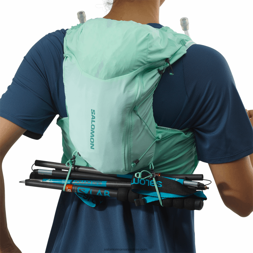 Salomon sticla de plaja/abanos/albastru piscina vestă de alergare pentru femei cu baloane incluse - piele adv 12 6D8X2J965
