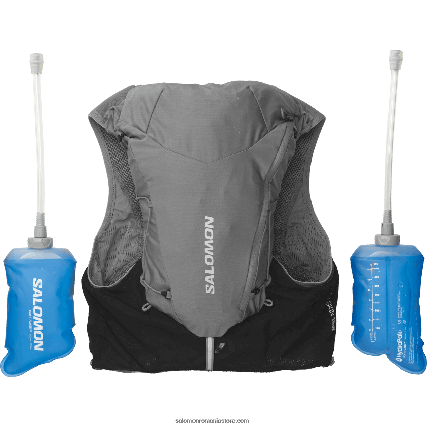 Salomon umbra linistita/negru vestă de alergare pentru femei cu baloane incluse - piele adv 12 6D8X2J968