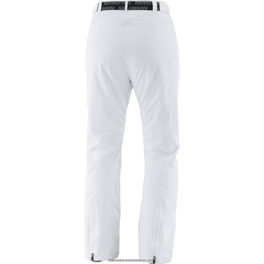 Salomon alb pantaloni de schi dama - s/max cald 6D8X2J1169