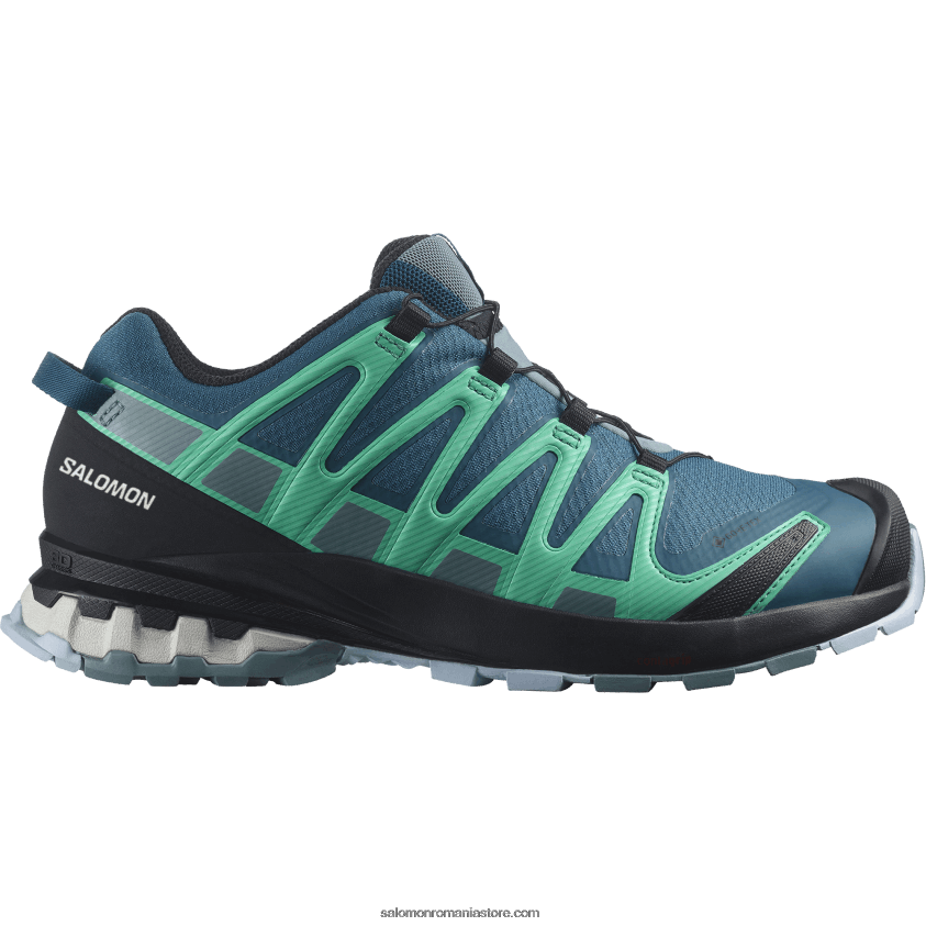 Salomon albastru legion/trooper/frunză de mentă pantofi de trail de damă - xa pro 3d v8 gore-tex 6D8X2J1539