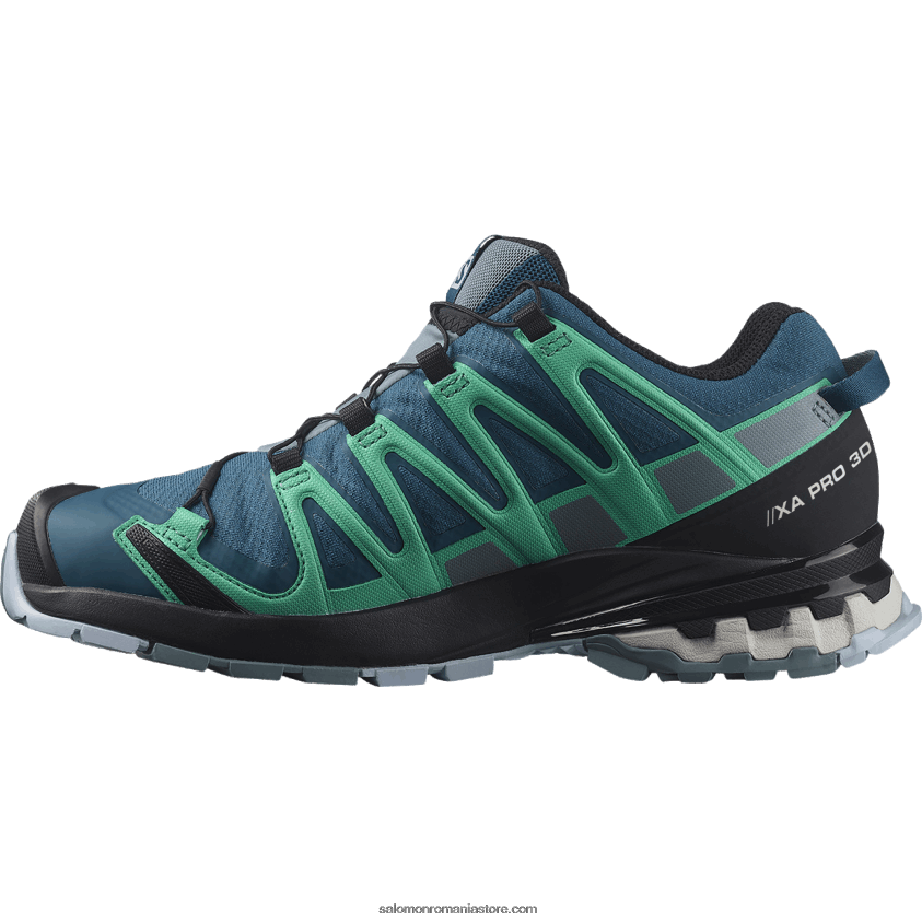 Salomon albastru legion/trooper/frunză de mentă pantofi de trail de damă - xa pro 3d v8 gore-tex 6D8X2J1539
