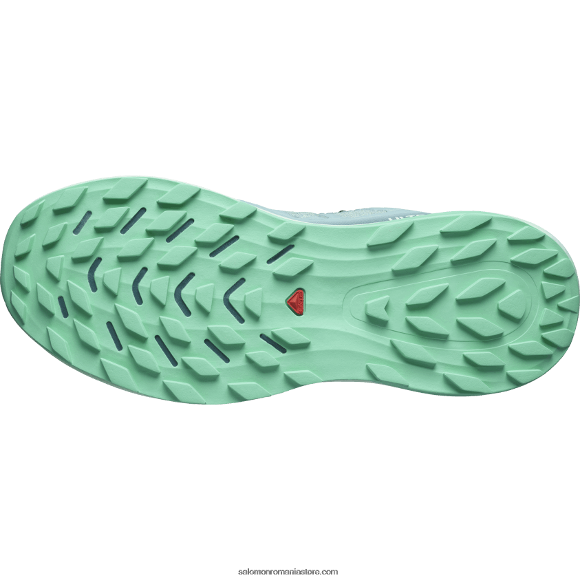 Salomon albastru piatră/yucca/verde biscay pantofi de trail de damă - ultra glide 2 gore-tex 6D8X2J1521