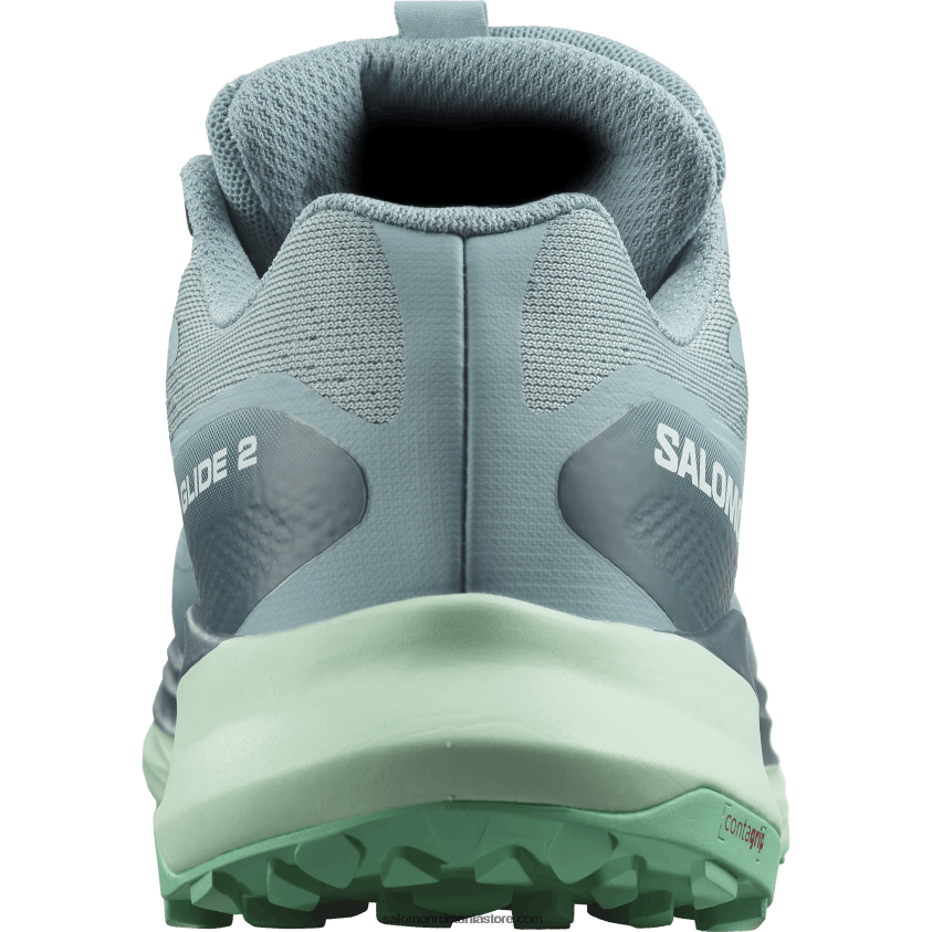 Salomon albastru piatră/yucca/verde biscay pantofi de trail de damă - ultra glide 2 gore-tex 6D8X2J1521