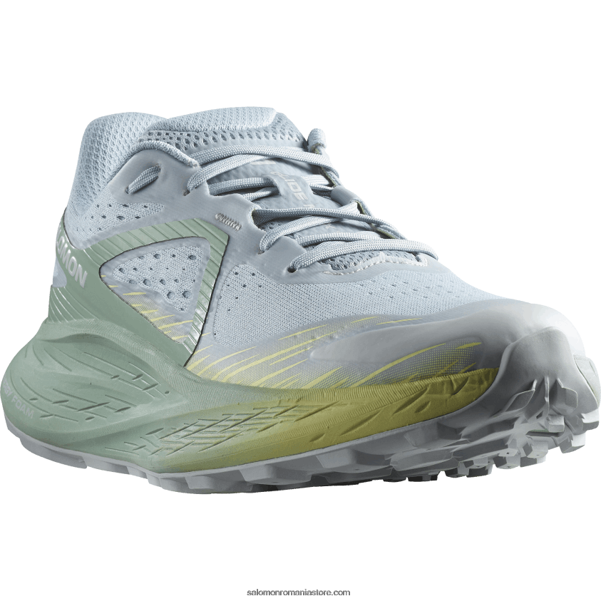 Salomon albastru piatra/verde granit/albastru sidefat pantofi de trail de damă - glide max tr 6D8X2J1501